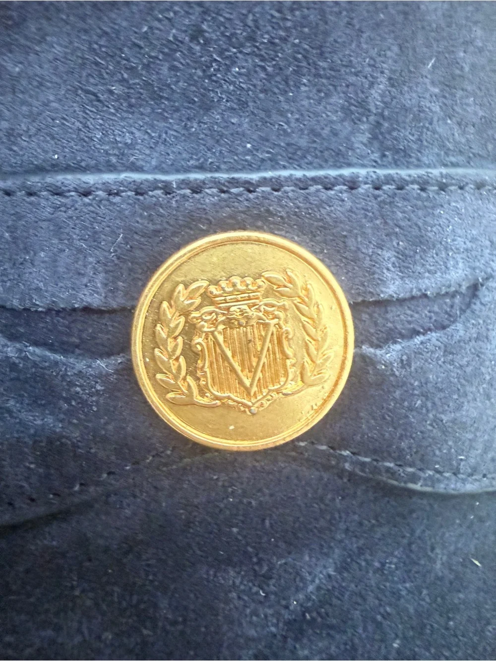 Veronica Beard woman’s Penny  Navy Suede Penny Loafers